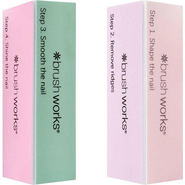 brushworks Nail Buffing Blocks Pastel 2 pcs