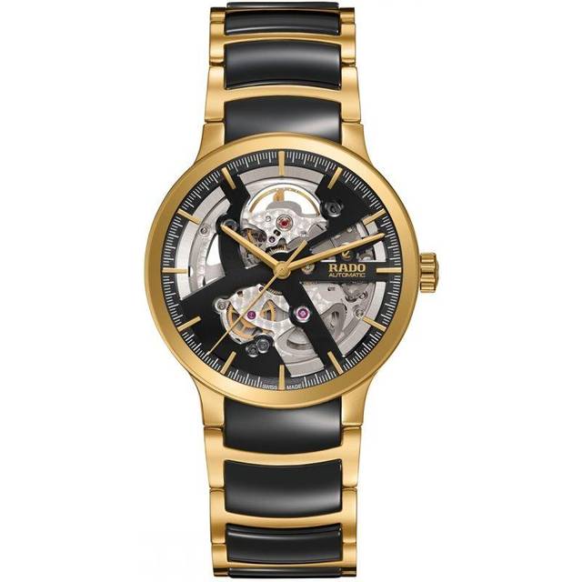 Rado Centrix Men's Skeleton Gold Tone Bracelet Watch