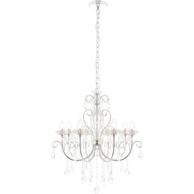 Osias 8-Light Candle-Style Chandelier - Chrome (83cm H X 60cm W X 60cm D)