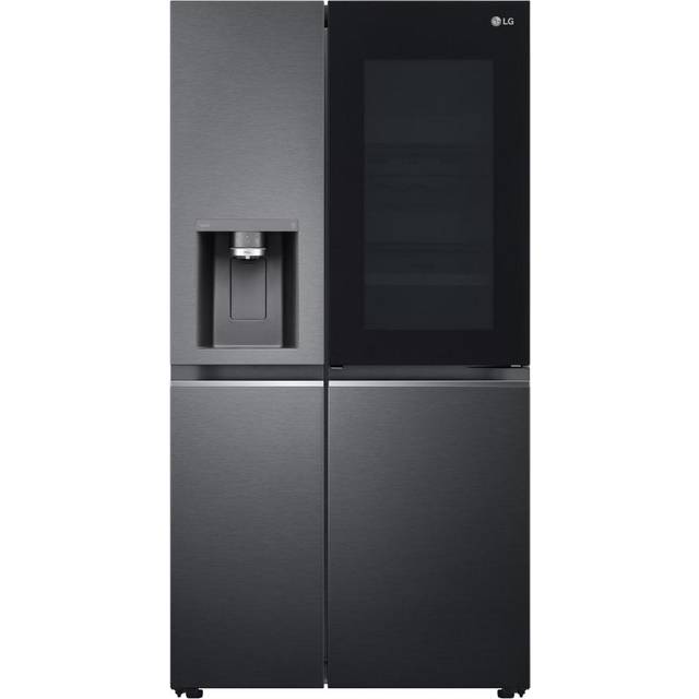 LG GSXV91MCAE Door In Door Instaview American Fridge Freezer With Ice & Water Non Plumbed - BLACK STEEL