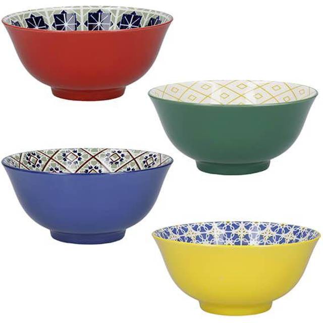 KitchenCraft Cereal Bowls x4 - Green