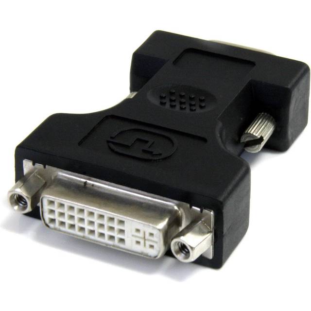StarTech.com DVI till VGA-bildskärmsadapter, DVI-I (uttag) (29 pin), VGA (plugg) (15 stift), bildskärmskonverter, svart kontakt