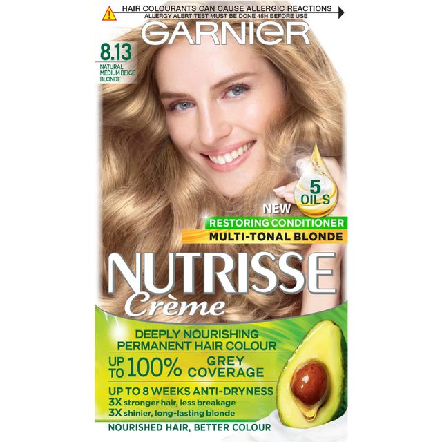 Garnier Nutrisse 8.13 Medium Beige Blonde Permanent Hair Dye