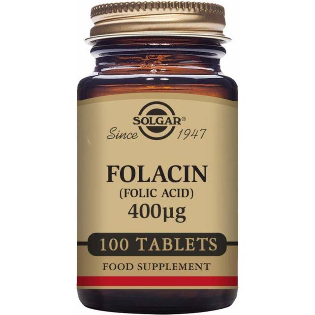 Folacin (Folic Acid) 400 µg 100 tabletter - Solgar