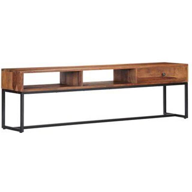 TV-bänk 160x30x45 cm massivt sheshamträ