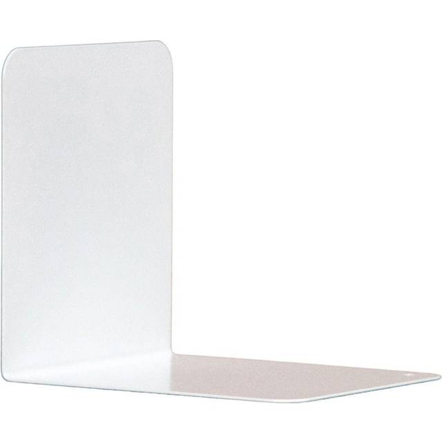 Bokstöd Vinkel - Vit Metall - H: 12,5 cm - Vikt: 300 gram