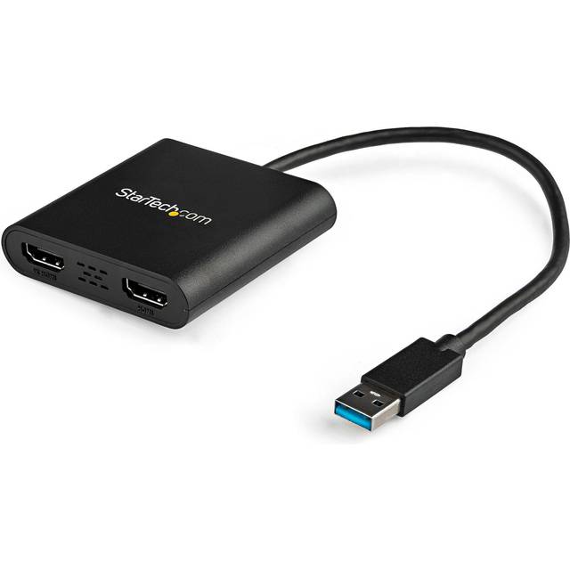 StarTech.com USB32HD2 USB 3.0 till Dual HDMI Adapter, Svart, 31.5 x 6.6 x 1.5 cm