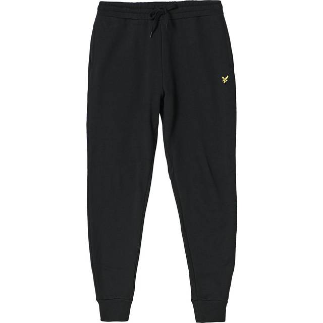 (Black, S) Lyle & Scott Mens Fleece Joggers Casual Skinny Fit Gym Bottom Workout Sweatpants
