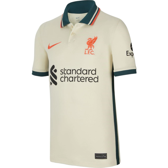 '21-'22 Liverpool Away Shirt (Kids) White Polyester Made By: Nike