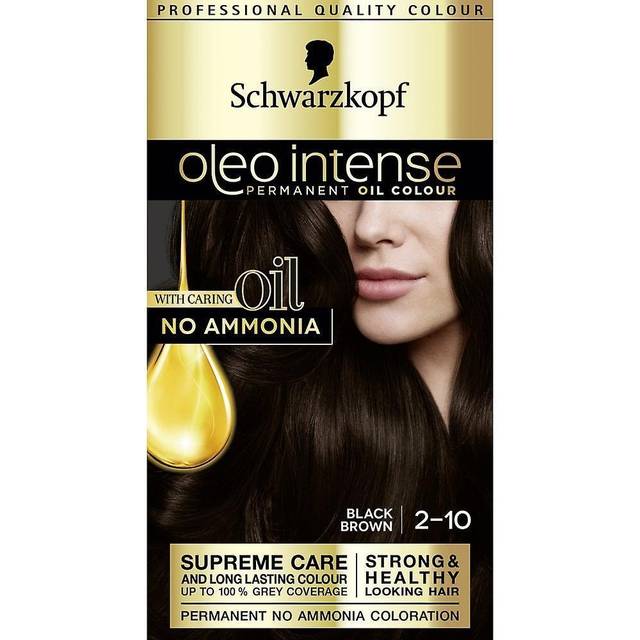 Schwarzkopf oleo intense permanent hair colour 2-10 black brown