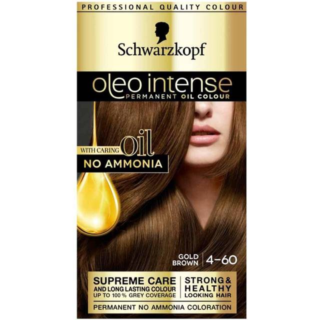 Schwarzkopf oleo intense permanent hair colour 4-60 gold brown