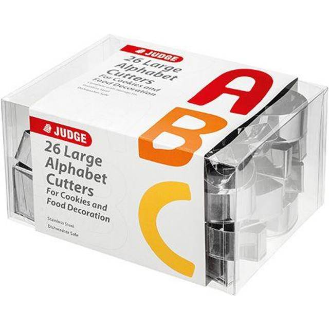Judge Bakeware, 26 Piece Alphabet Cutters - Silver;Green (8cm H X 8cm L X 5cm W)