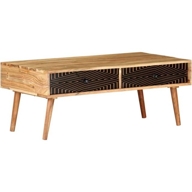 vidaXL Coffee Table 100x50x39 cm Solid Acacia Wood - Brown