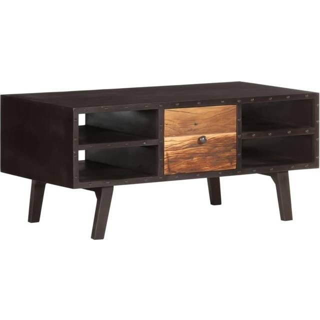 Soffbord 100x50x45 cm massivt återvunnet trä