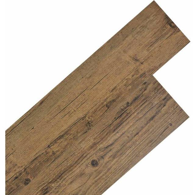 vidaXL Self-adhesive PVC Flooring Planks 5.02 m 2 mm Walnut Brown, Brown
