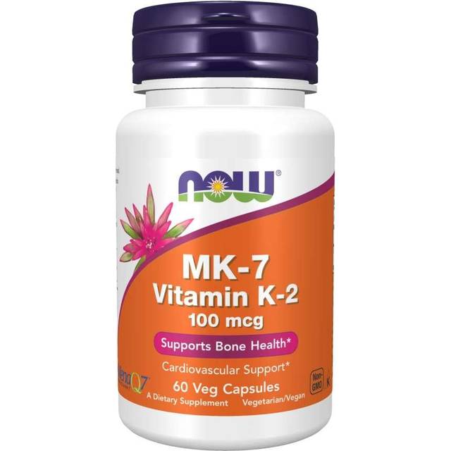 NOW Foods  MK-7 Vitamin K-2  100 mcg  60 Veg Capsules