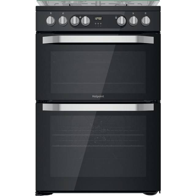 Hotpoint HDM67G9C2CB/UK 60cm Dual Fuel Double Oven Freestanding Cooker - Black