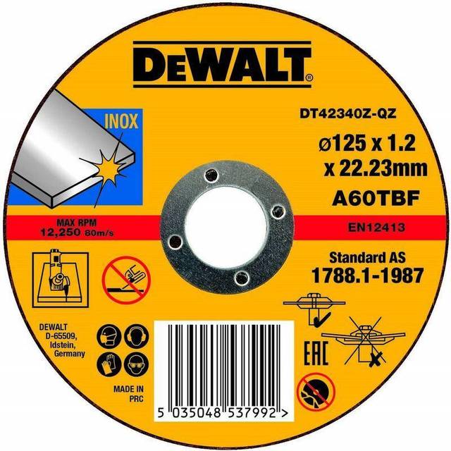 125mm 5.5'' 1.2mm Thin inox Metal Cutting Disc 22mm Bore Flat Disc - Dewalt