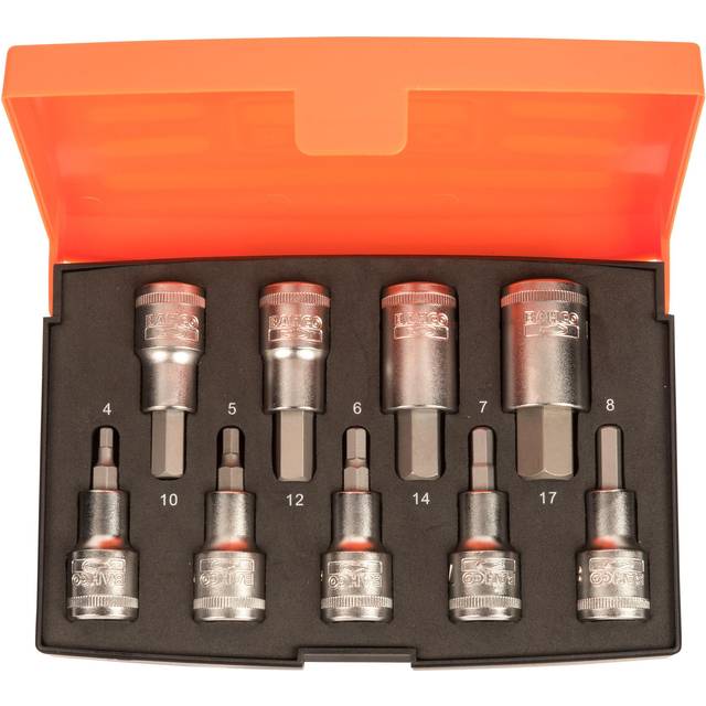 Bahco S9HEX 1/2in Drive Socket 9 Piece HEX Bit Set