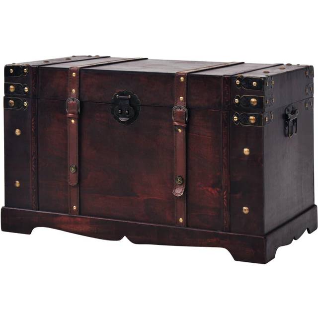 vidaXL Vintage Treasure Chest Wood 66x38x40 cm - Brown