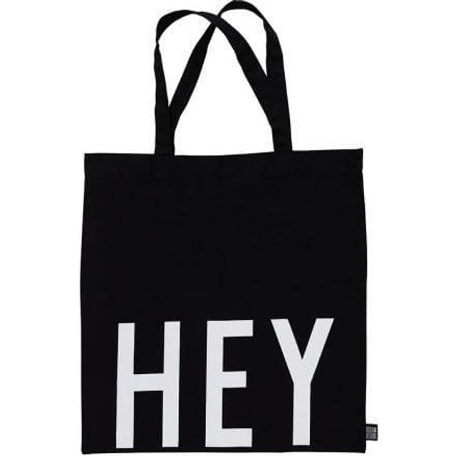 Design Letters Tote Bag Hey Svart