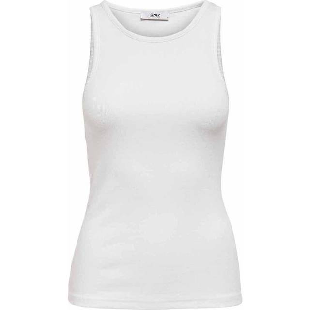 ONLY Dam Onlkenya Life Rib Tank Top JRS Noos, Vitt, XL