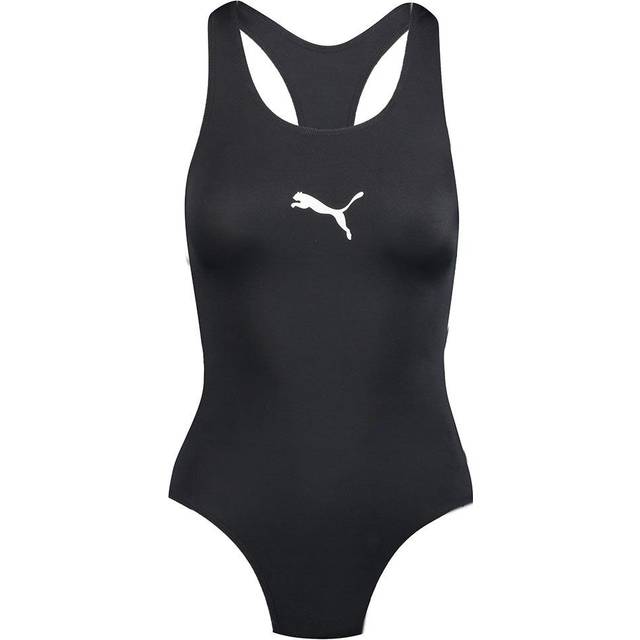 Puma Womens Swim 1 Piece Swimsuit - Red - Size Large