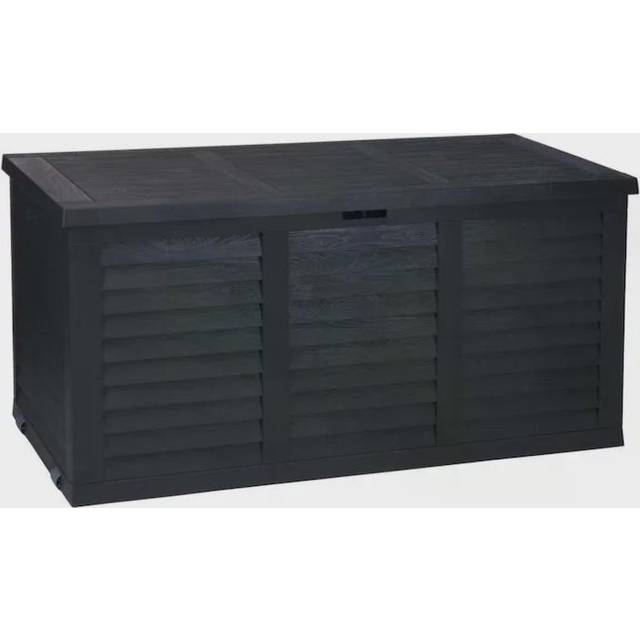 ProGarden Garden Storage Box with Wheel 300 L Dark Grey Outdoor Patio Chest