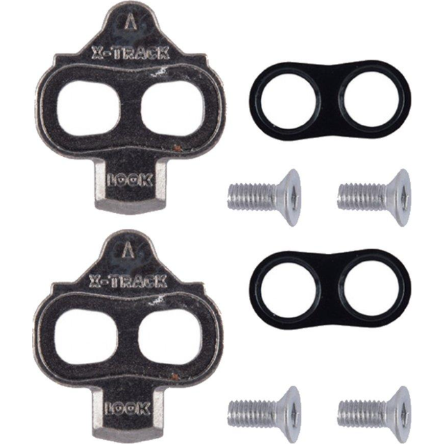 LOOK Cycle - Tacchette X-TRACK - A Sgancio Rapido Unidirezionale - Ingombro Ridotto - Leggerissime - Libertà Angolare 6° - Tacchette per MTB, Gravel o Città