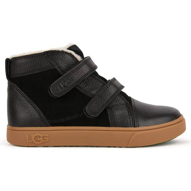 UGG® Rennon II Trainer for Kids in Black, Size 7, Leather/Wool