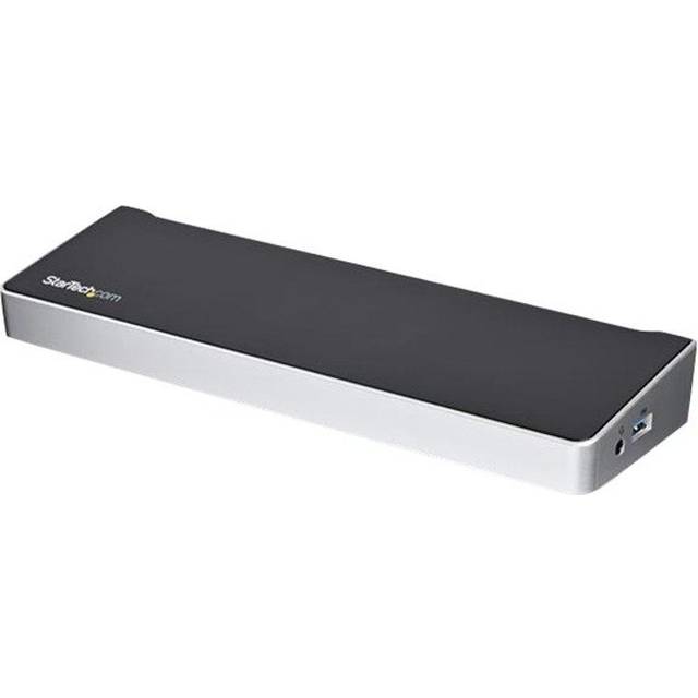 StarTech.com USB C-docka – trippel 4K-skärm USB Type-C dockningsstation – 100 W strömförsörjning – DP 1.4 Alt-läge och DSC, 2 x DisplayPort 1.4/HDMI 2.0 – 6 x USB (2 x 10 Gbps) – Windows/Chrome (DK31C2DHSPDUE)