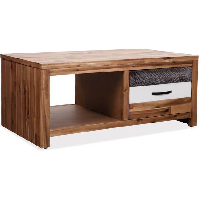 vidaXL Coffee Table Solid Acacia Wood 90x50x37.5 cm - Brown