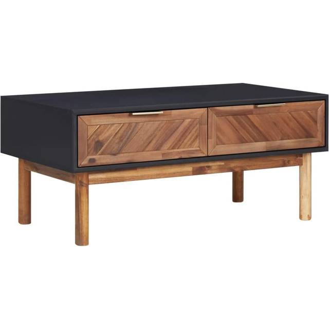 vidaXL Coffee Table 90x50x40 cm Solid Acacia Wood and MDF - Brown
