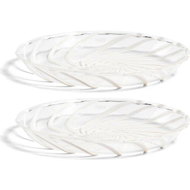Hay - Assiette à mignardises Spin - Transparent - Verre borosilicaté