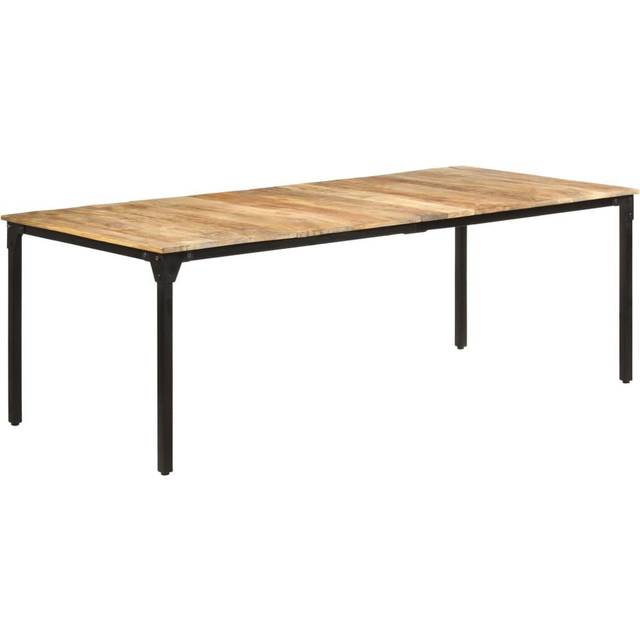 Vidaxl Dining Table 220x100x76 Cm Rough Mango Wood