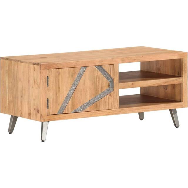 vidaXL Solid Acacia Wood Coffee Table 90cm Living Room Tea Side End Stand