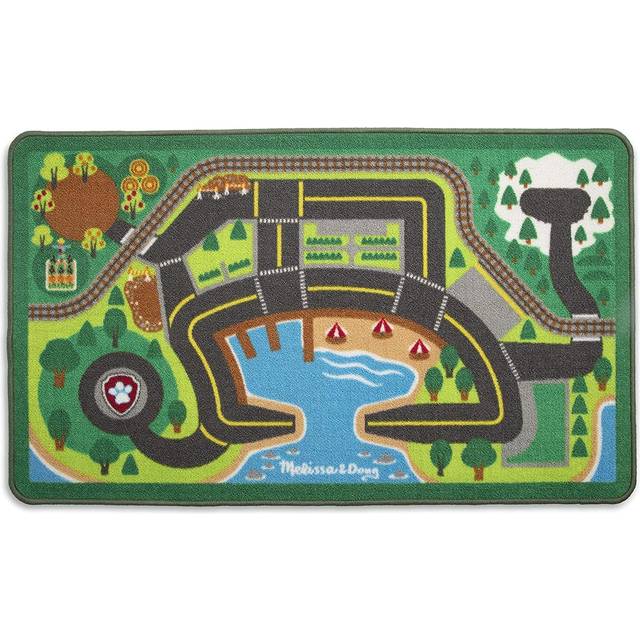 Melissa & Doug Paw Patrol Adventure Bay Activity Rug Wooden Figures