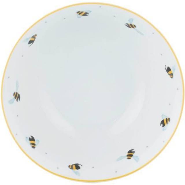 Price & Kensington Sweet Bee Porcelain Cereal Bowl, 18cm, White