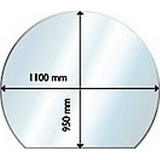 Golvglasplåt Aduro Rund 950X1100 Mm