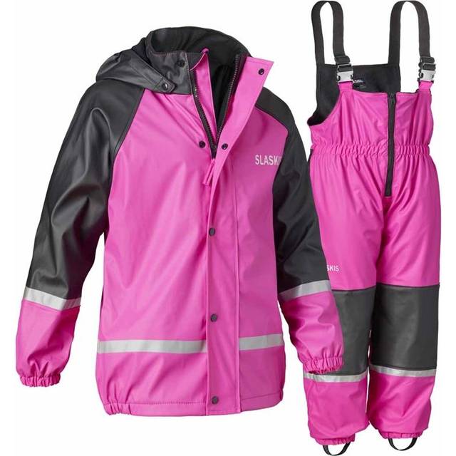 Slaskis Fodrat Regnställ Rosa STORLEK 80