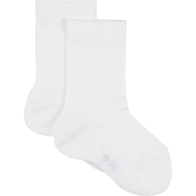 Falke White Cotton Knitted Ankle Socks - 19-22