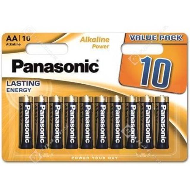 Panasonic Alkaline Power (Bronze) AA LR6 Batteries | 10 Pack