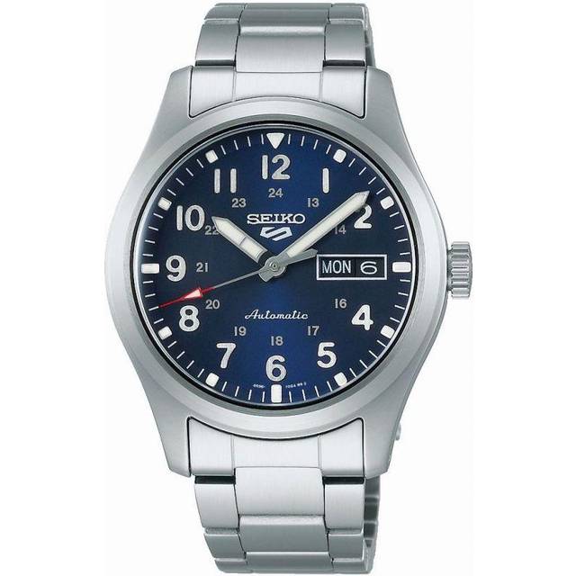Seiko 5 Sports Field Military Collection Automatic Movement Blue Dial Stainless Steel Bracelet Men's Watch SRPG29K1
