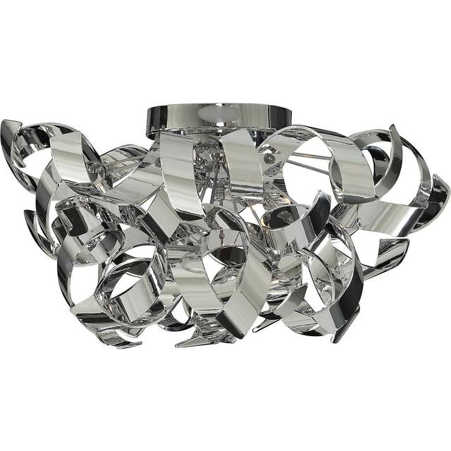Searchlight 4973-3CC Curls Chrome/acrylic 3 Light Half Flush