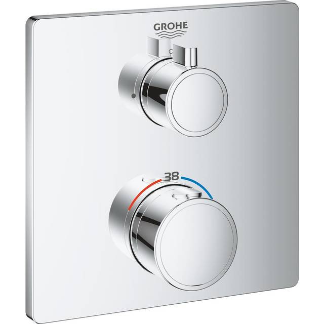 Grohe Grohtherm square shower Thermostatic Mixer, Silver