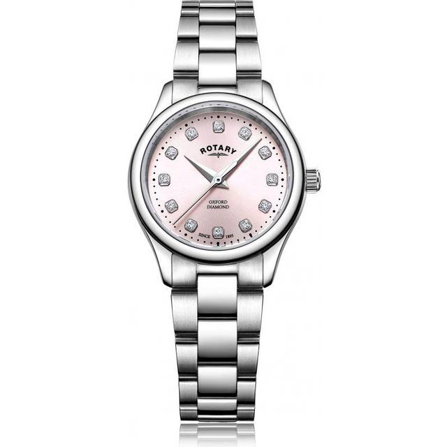 Rotary Ladies Oxford Diamond-Set Pink Bracelet Watch LB05092/07/D