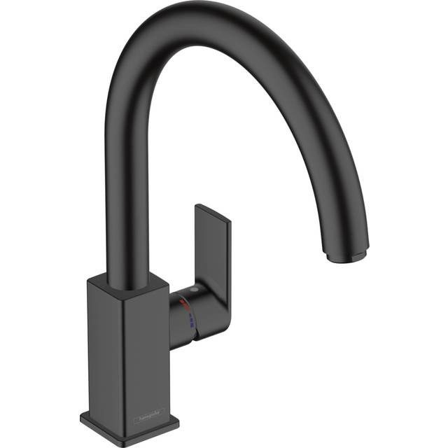Hansgrohe Vernis Shape M35 210 Matt BLack Single Lever Kitchen Mixer T