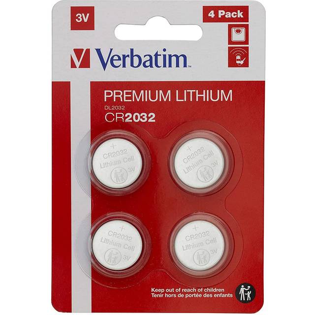 Verbatim CR2032 3V Lithium Battery (4 pack)