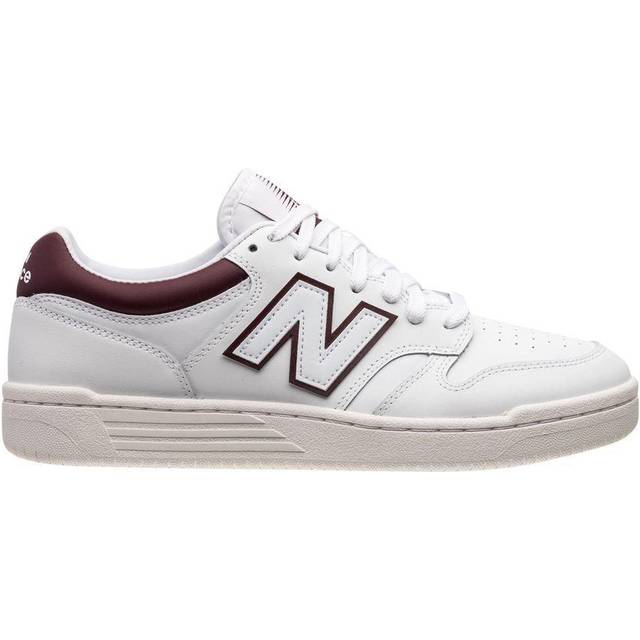 New Balance Bb480 Gymnastikskor för män, Vit vinröd, 40 EU