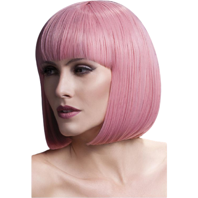 Fever Women's Elise Wig, One Size, Pastel Pink -  wig fever elise pink fancy dress 13 short bob ladies deluxe pastel 13in33cm adult womens smiffys